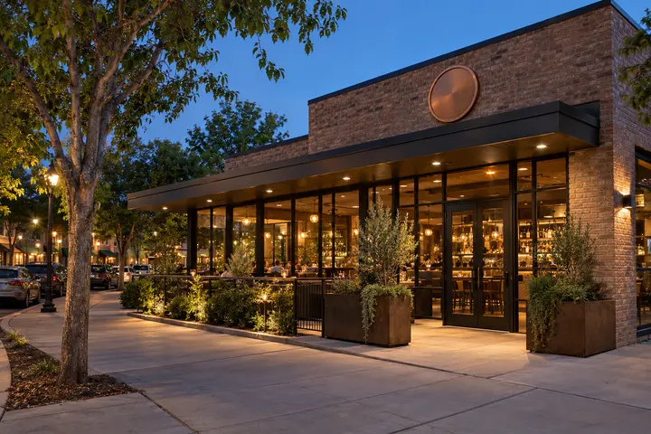 Fictional Copperwild restaurant exterior