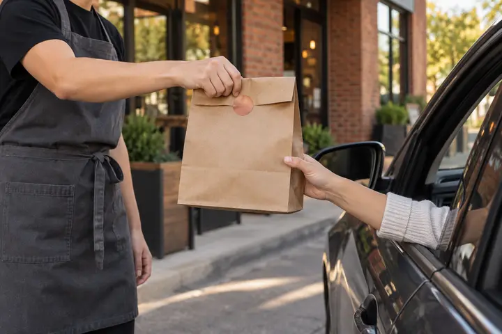 Curbside pickup handoff